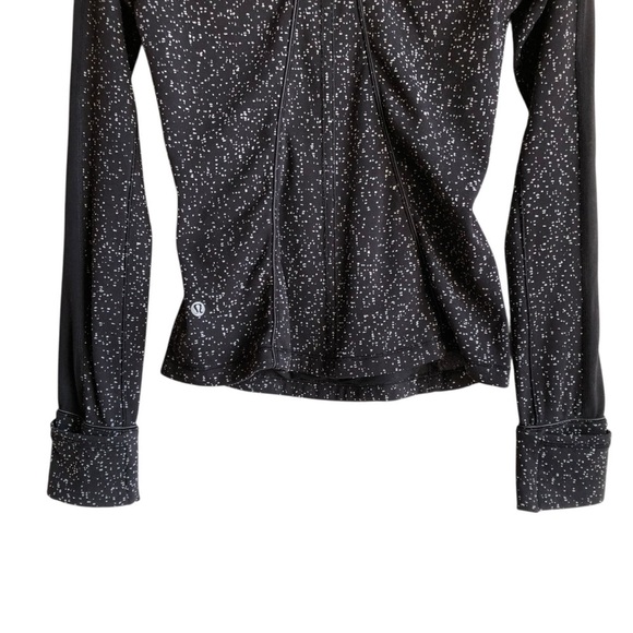 Lululemon Run Briskly 1/2 Zip Top 4 Magnetized Jacquard Black Speckled - Picture 16 of 16